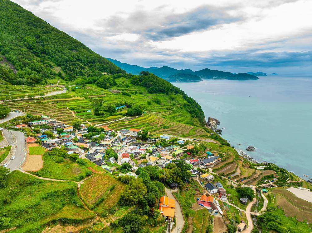 German Village on the hillside in Namhae